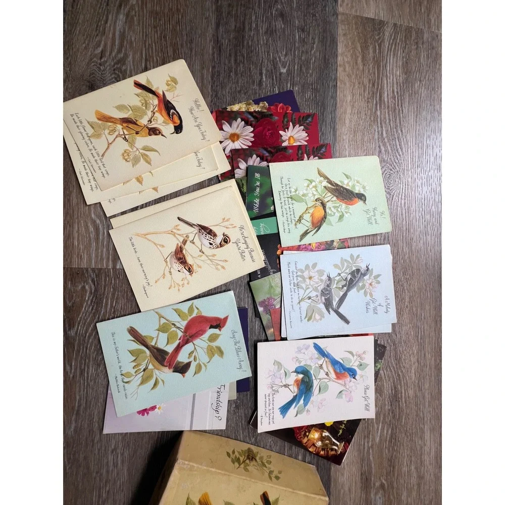 Sunshine Line Birds of Song Greeting Cards Multicolor Vintage